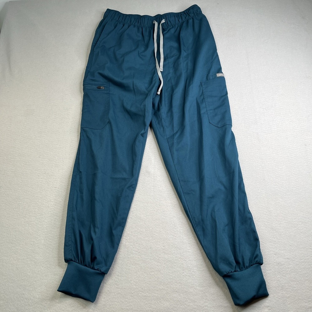 Niaa Hinn Womens Medium Dark Green Jogger Style Scrub Pants With Cargo Pockets